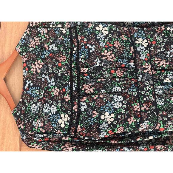 Veronica Beard 100% Silk Ripley Ruched Floral Blouse - Picture 14 of 15